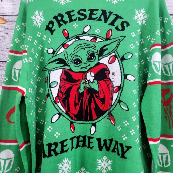 Star Wars Christmas Sweater Presents Baby Yoda Size‎ XXL NWT - Picture 2 of 8